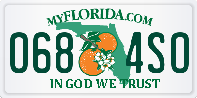 FL license plate 0684SO