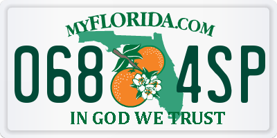FL license plate 0684SP