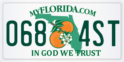FL license plate 0684ST