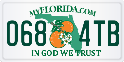 FL license plate 0684TB