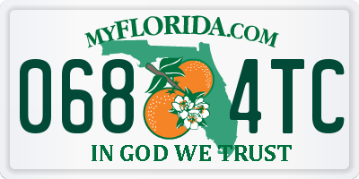 FL license plate 0684TC