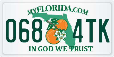 FL license plate 0684TK