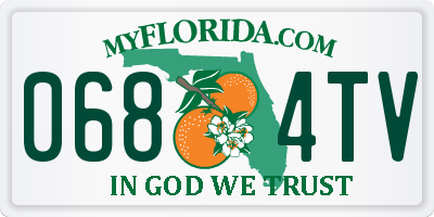 FL license plate 0684TV