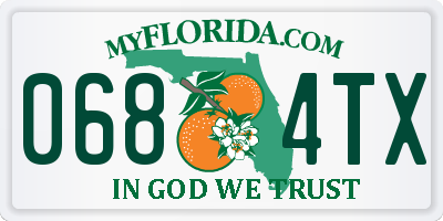 FL license plate 0684TX