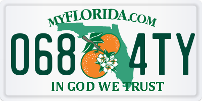 FL license plate 0684TY
