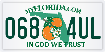 FL license plate 0684UL