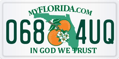 FL license plate 0684UQ