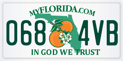FL license plate 0684VB