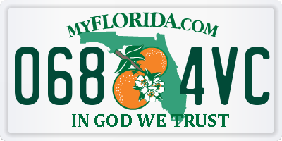 FL license plate 0684VC