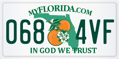 FL license plate 0684VF