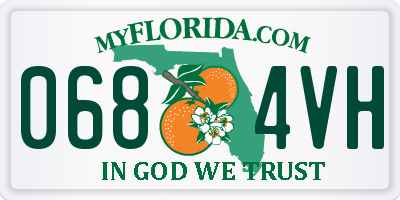 FL license plate 0684VH