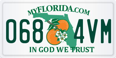 FL license plate 0684VM