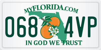 FL license plate 0684VP