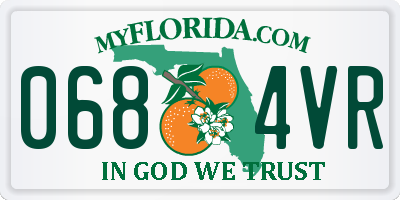 FL license plate 0684VR