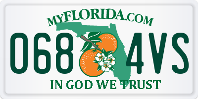 FL license plate 0684VS