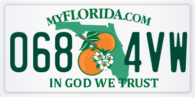 FL license plate 0684VW