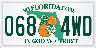 FL license plate 0684WD