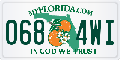 FL license plate 0684WI