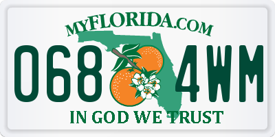 FL license plate 0684WM