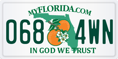 FL license plate 0684WN