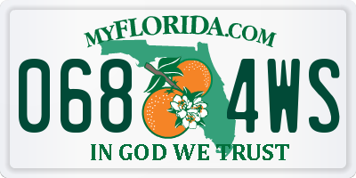 FL license plate 0684WS