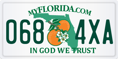 FL license plate 0684XA