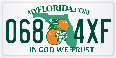 FL license plate 0684XF