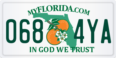 FL license plate 0684YA