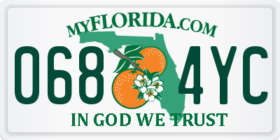 FL license plate 0684YC