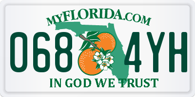 FL license plate 0684YH
