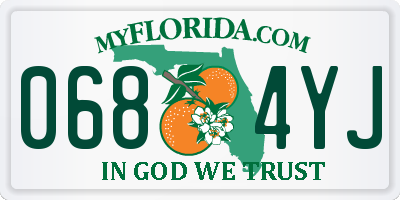 FL license plate 0684YJ