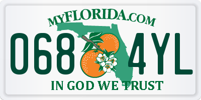 FL license plate 0684YL