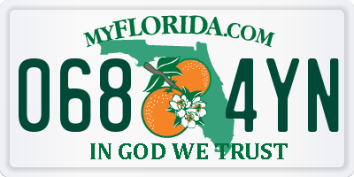 FL license plate 0684YN