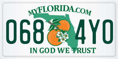 FL license plate 0684YO