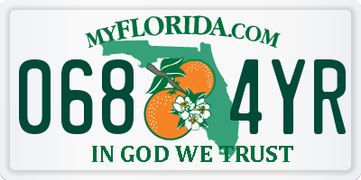 FL license plate 0684YR