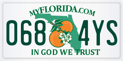 FL license plate 0684YS
