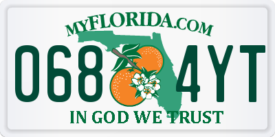 FL license plate 0684YT