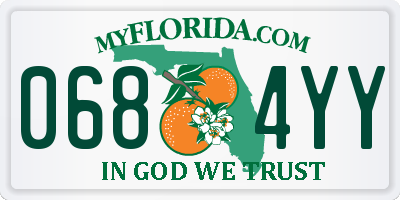 FL license plate 0684YY
