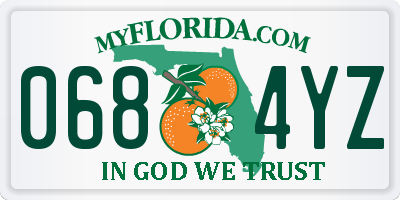 FL license plate 0684YZ