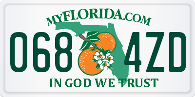 FL license plate 0684ZD