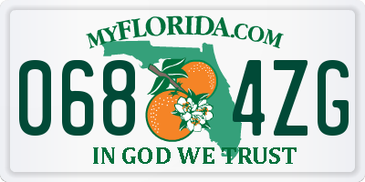 FL license plate 0684ZG