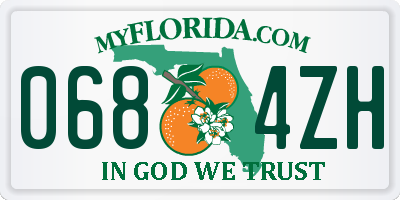 FL license plate 0684ZH
