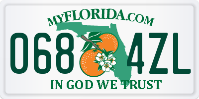 FL license plate 0684ZL
