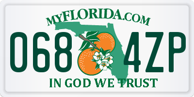 FL license plate 0684ZP