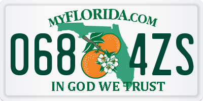 FL license plate 0684ZS