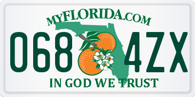 FL license plate 0684ZX