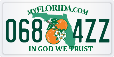 FL license plate 0684ZZ