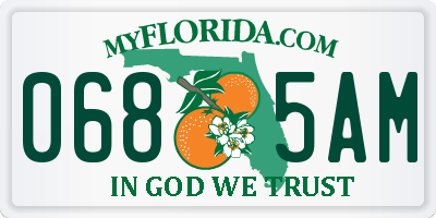 FL license plate 0685AM