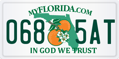 FL license plate 0685AT