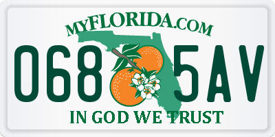 FL license plate 0685AV